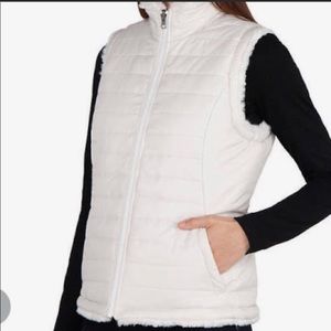 NEW-Nicole Miller Women’s Reversible Faux Fur Vest
